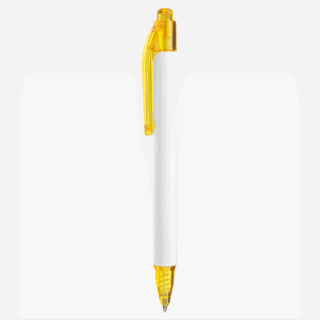 boligrafo chad plastico pulsador amarillo serigrafia