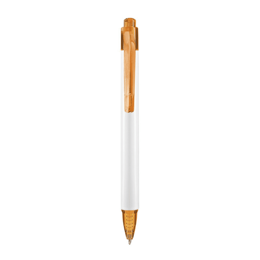 boligrafo chad plastico pulsador naranja serigrafia