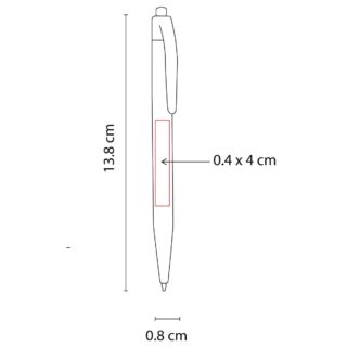 boligrafo chessu plastico pulsador serigrafia medidas