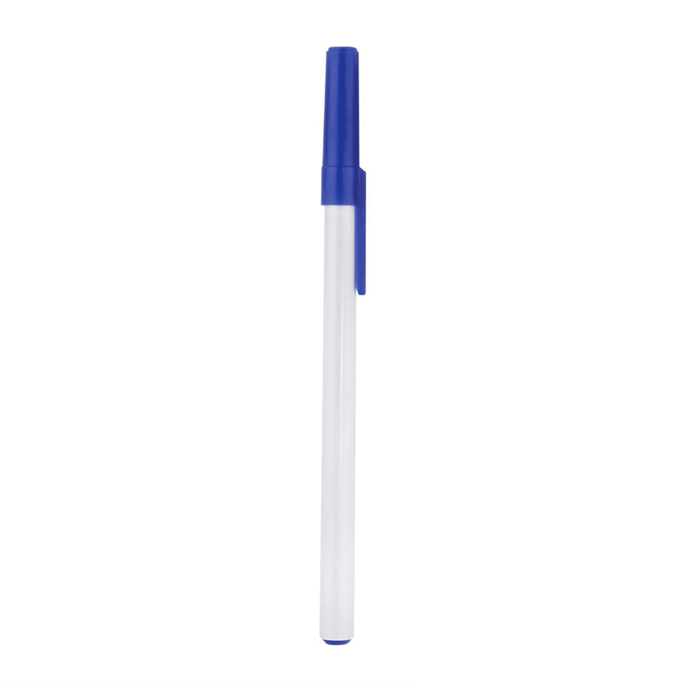 boligrafo slim plastico economico tapon azul rey serigrafia