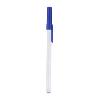 boligrafo slim plastico economico tapon azul rey serigrafia