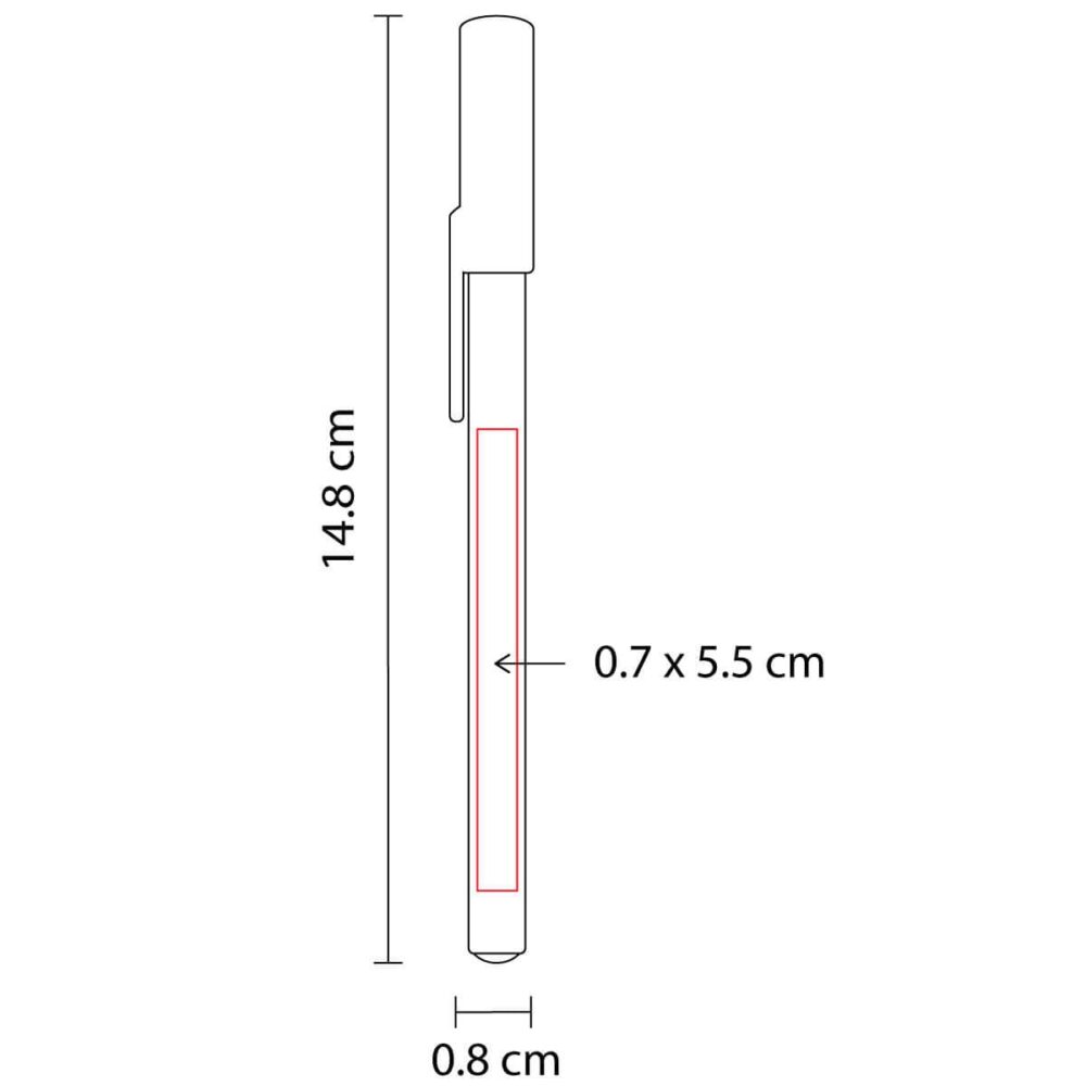 boligrafo slim plastico economico tapon medidas serigrafia
