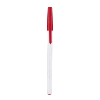 boligrafo slim plastico economico tapon rojo serigrafia