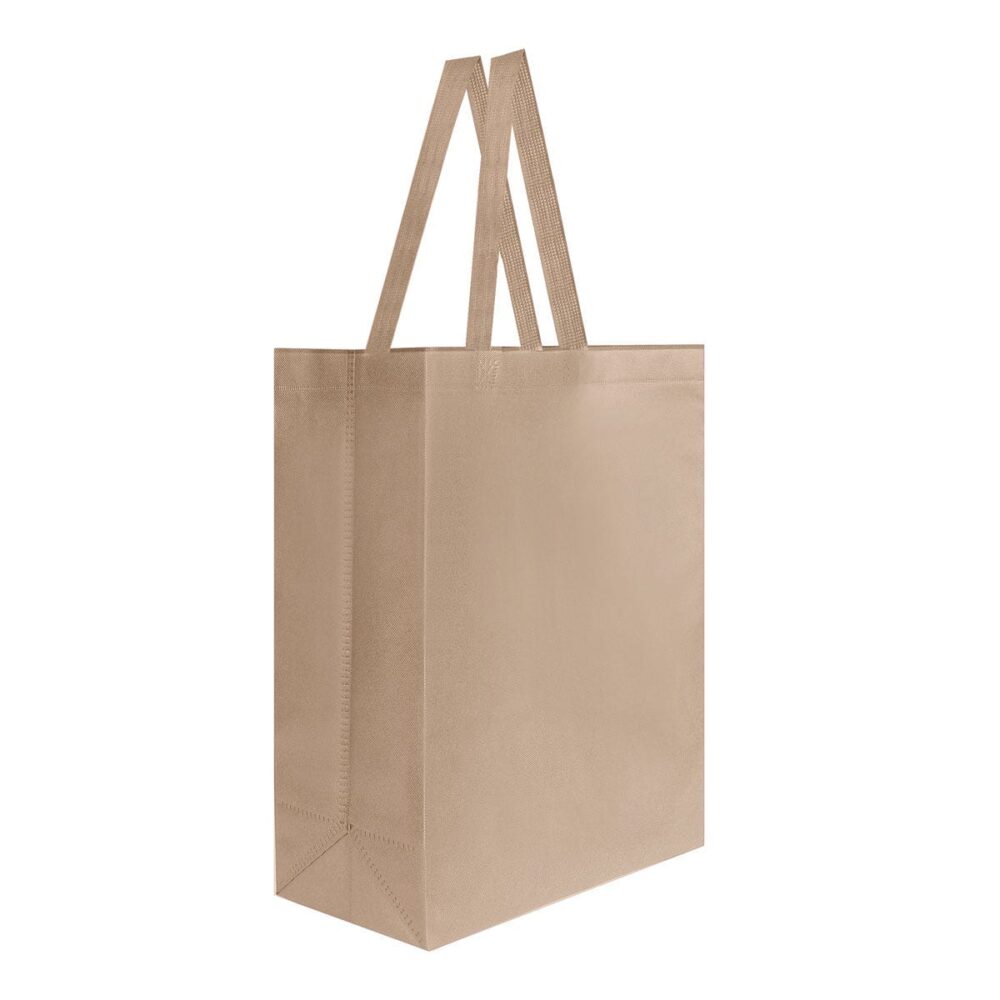 bolsa laredo ecologica fuelle beige serigrafia