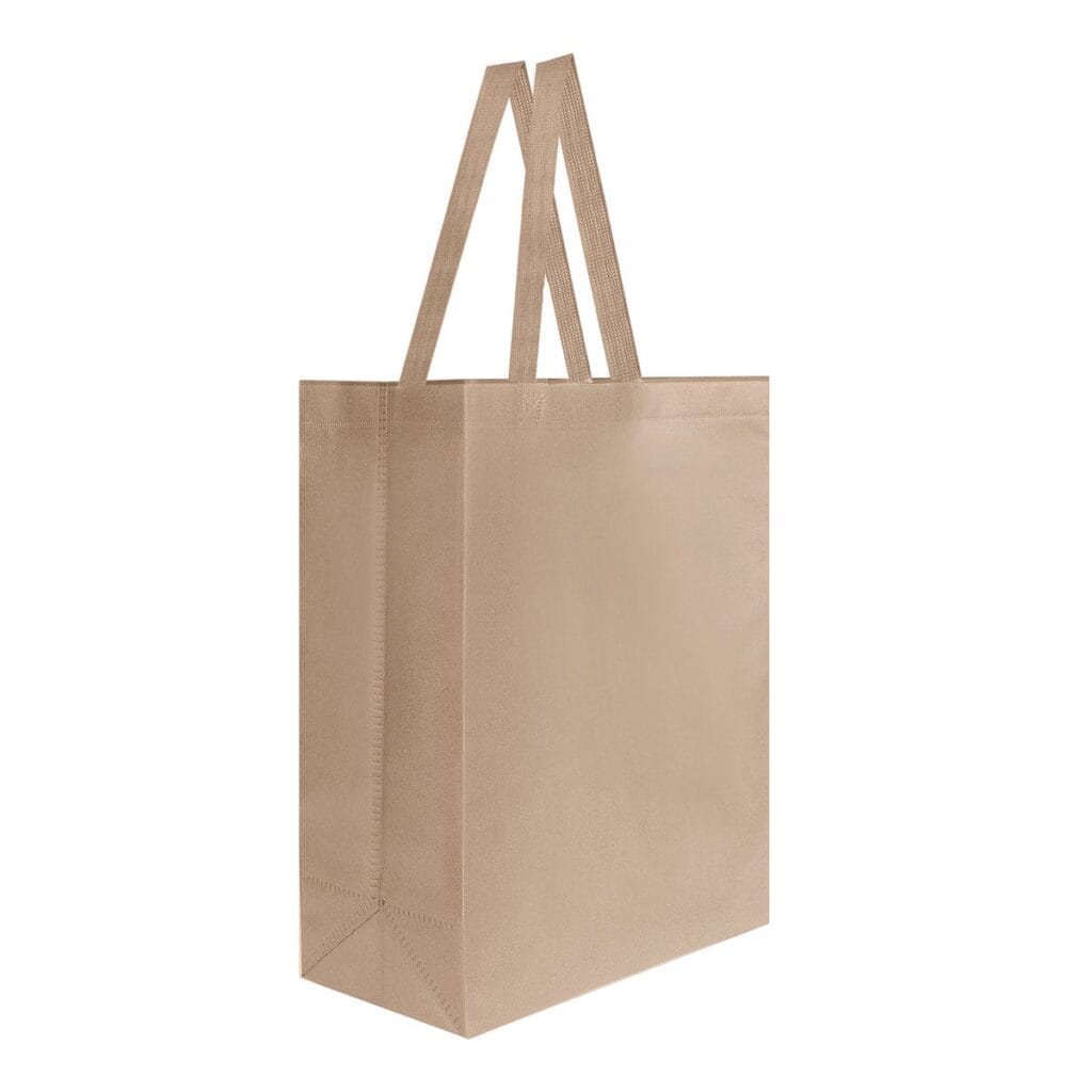 bolsa laredo ecologica fuelle beige serigrafia