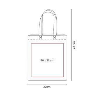 bolsa laredo ecologica fuelle medidas serigrafia