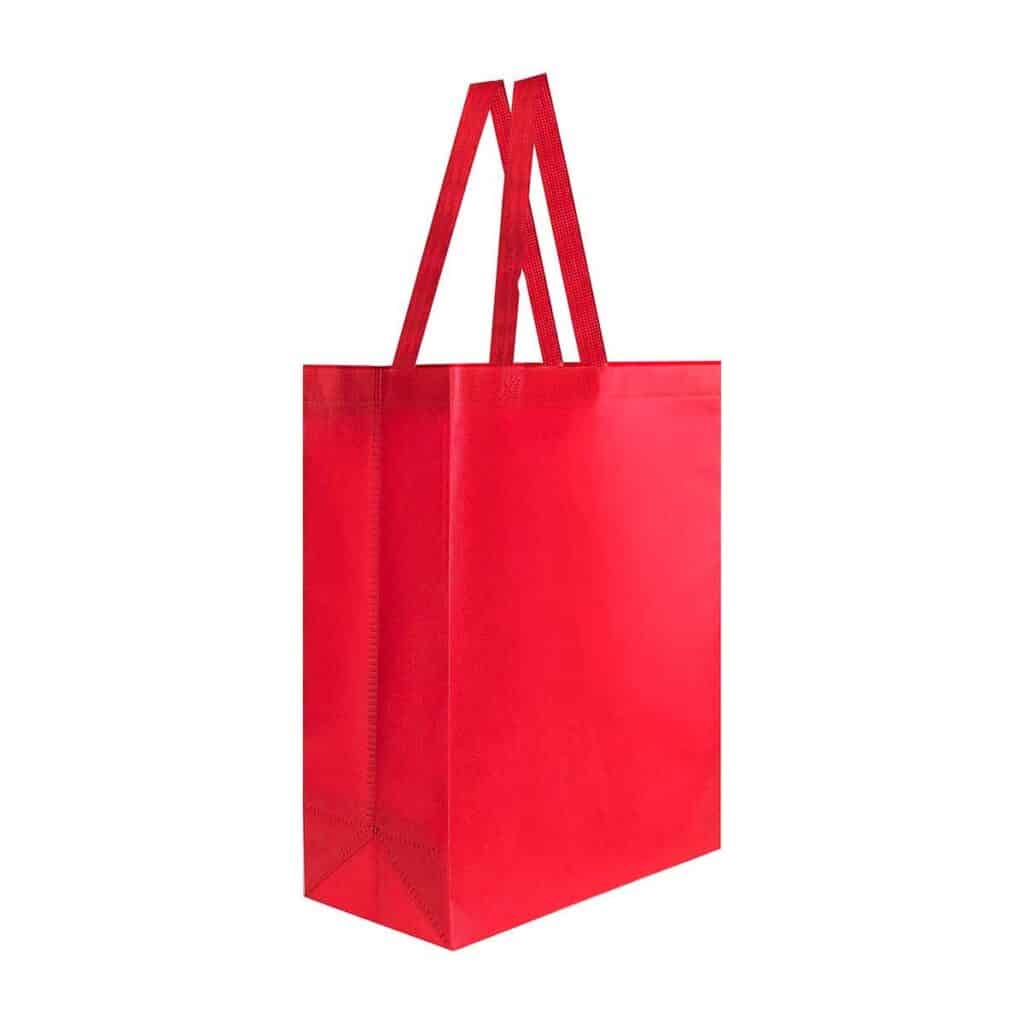 bolsa laredo ecologica fuelle rojo serigrafia