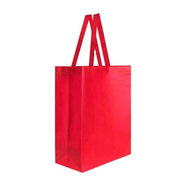 bolsa laredo ecologica fuelle rojo serigrafia