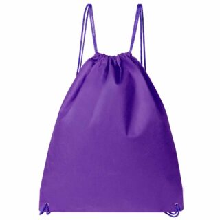 bolsa mochila ecologica tirante morado serigrafia