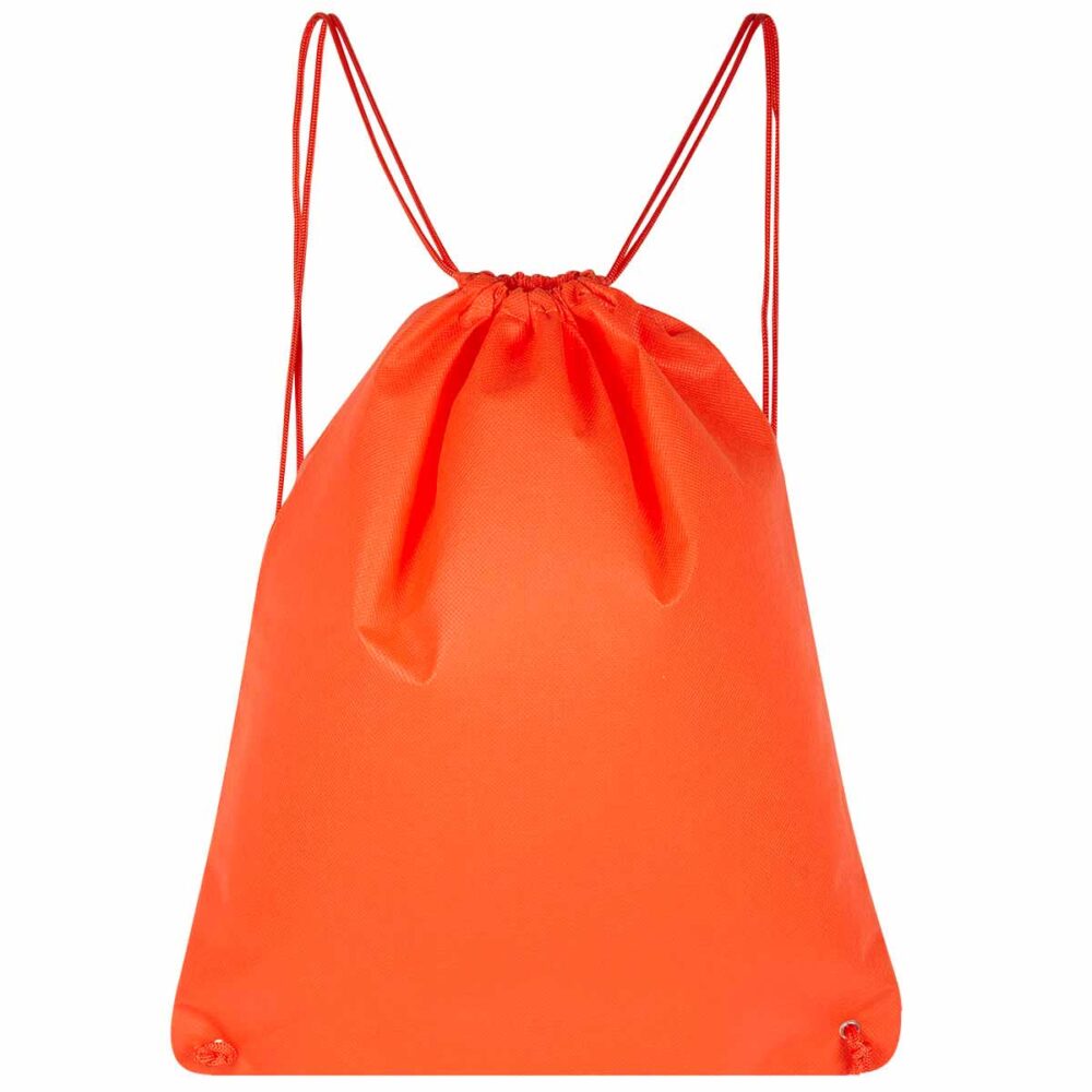 bolsa mochila ecologica tirante naranja serigrafia