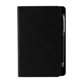 libreta hojas rayas boligrafo grabado negro