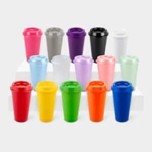 vaso plastico cafetero tapa serigrafia colores logo