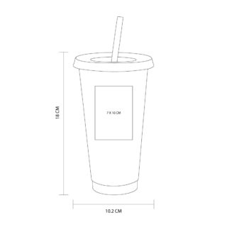 vaso plastico medidas tapa push popote serigrafia