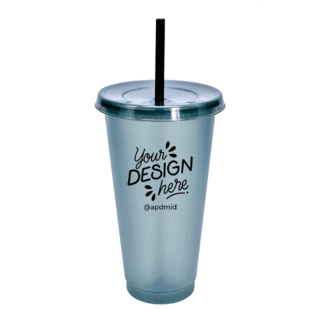 vaso plastico tapa popote serigrafia negro logo