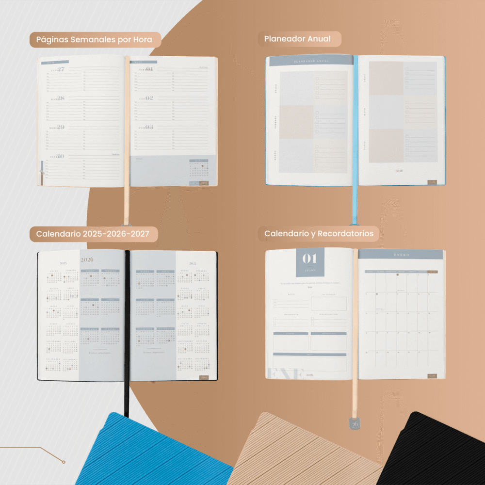 agenda semanal clasica 2026 interior