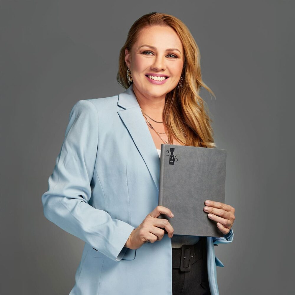 agenda semanal ejecutiva 2026 gris foto