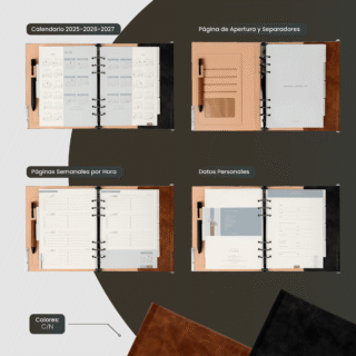 agenda semanal premium 2026 interior