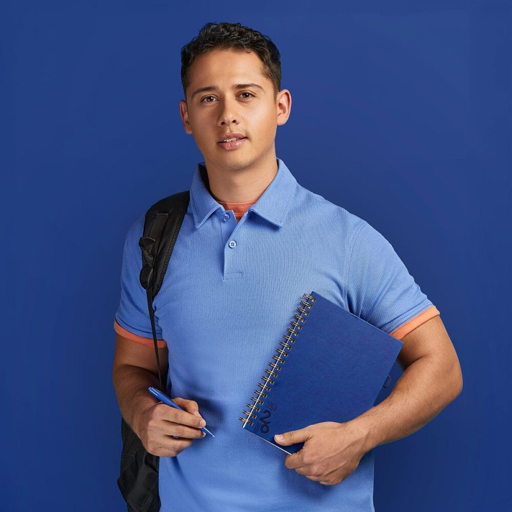 agenda semanal terra 2026 azul rey foto