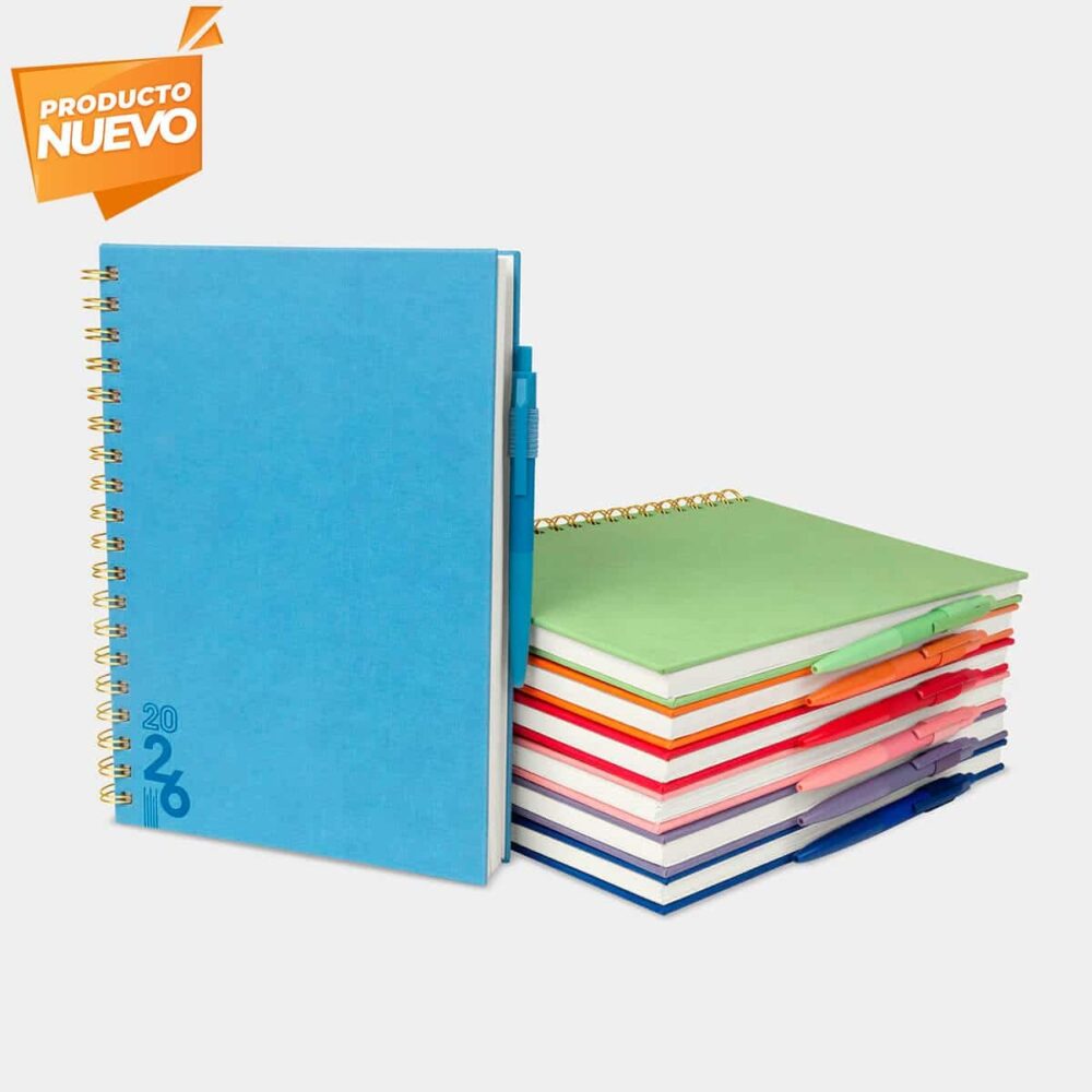 agenda semanal terra 2026 colores etiqueta nuevo