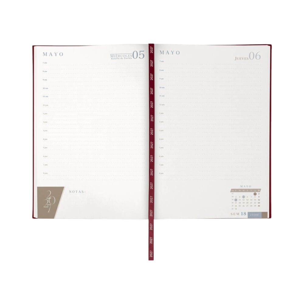 agenda diaria clasica interior