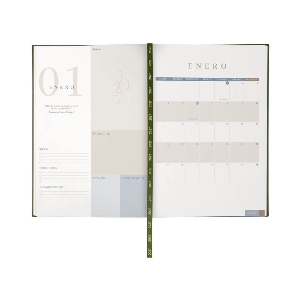 agenda diaria clasica notas