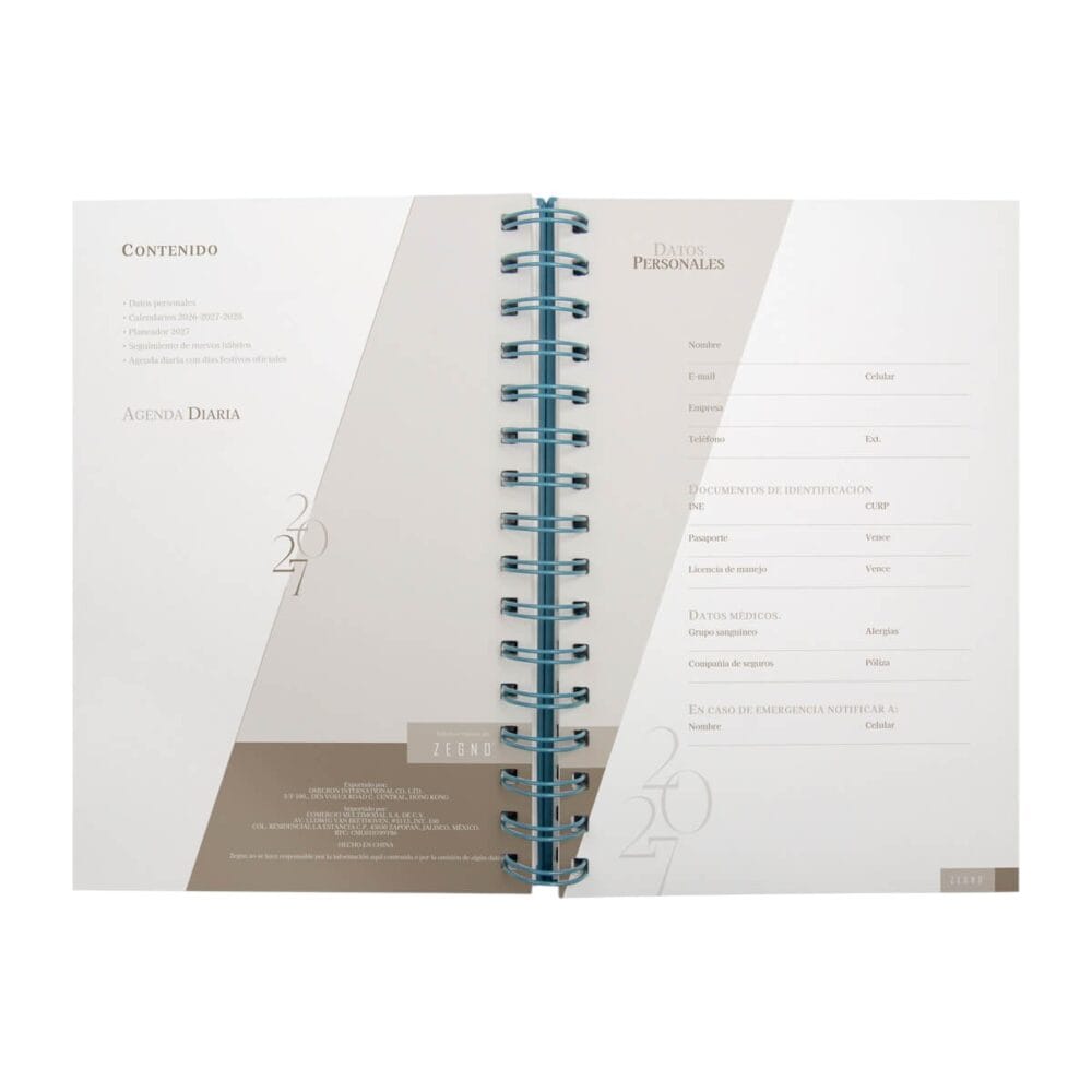 agenda diaria lette contenido