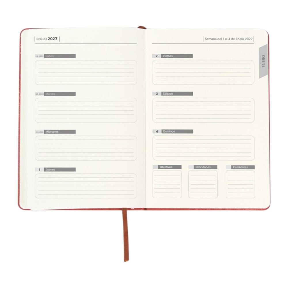 agenda semanal batok interior