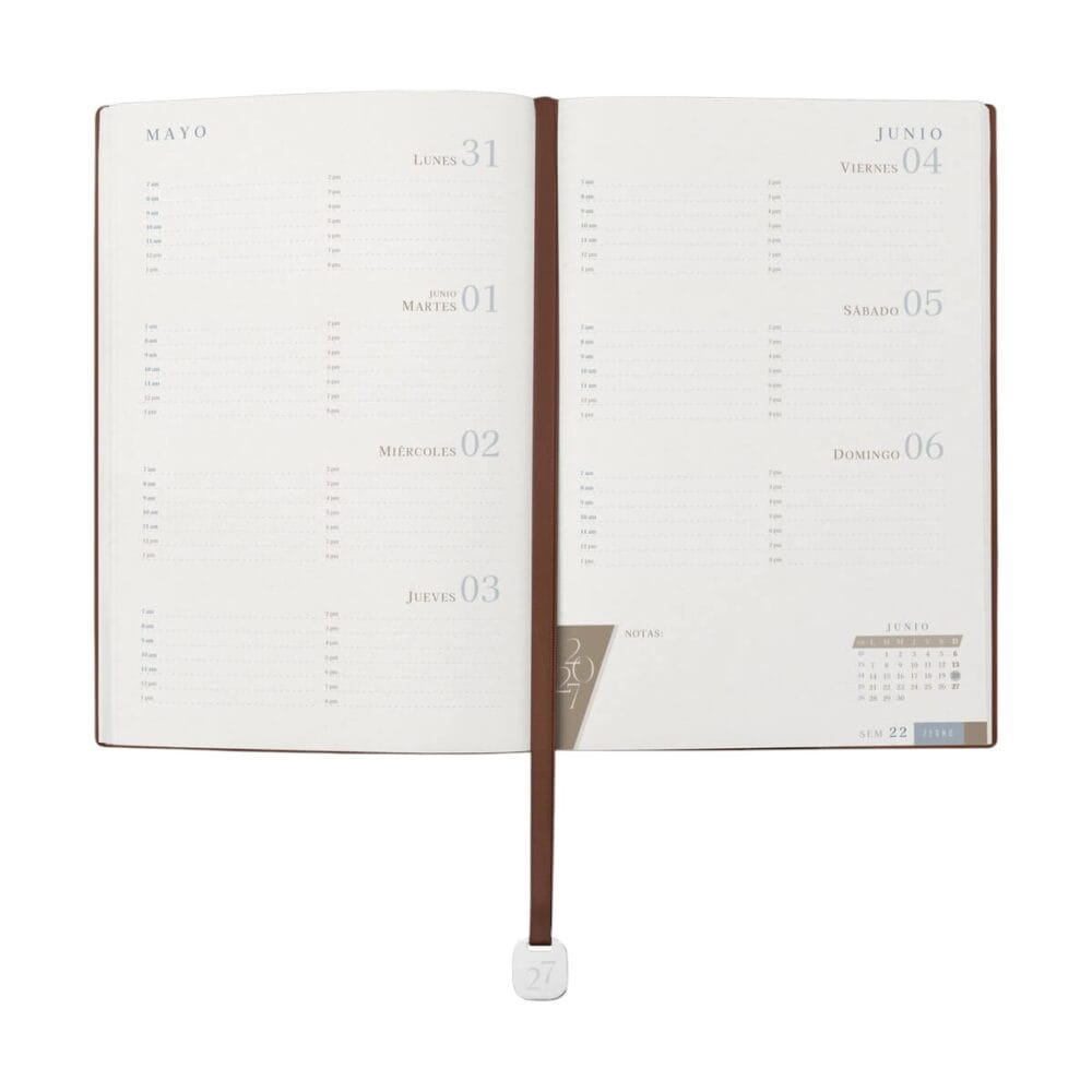 agenda semanal clasica interior