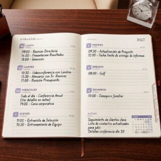 agenda semanal luxemburgo ejecutiva promocional