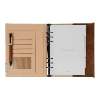 agenda semanal premium cafe con boligrafo