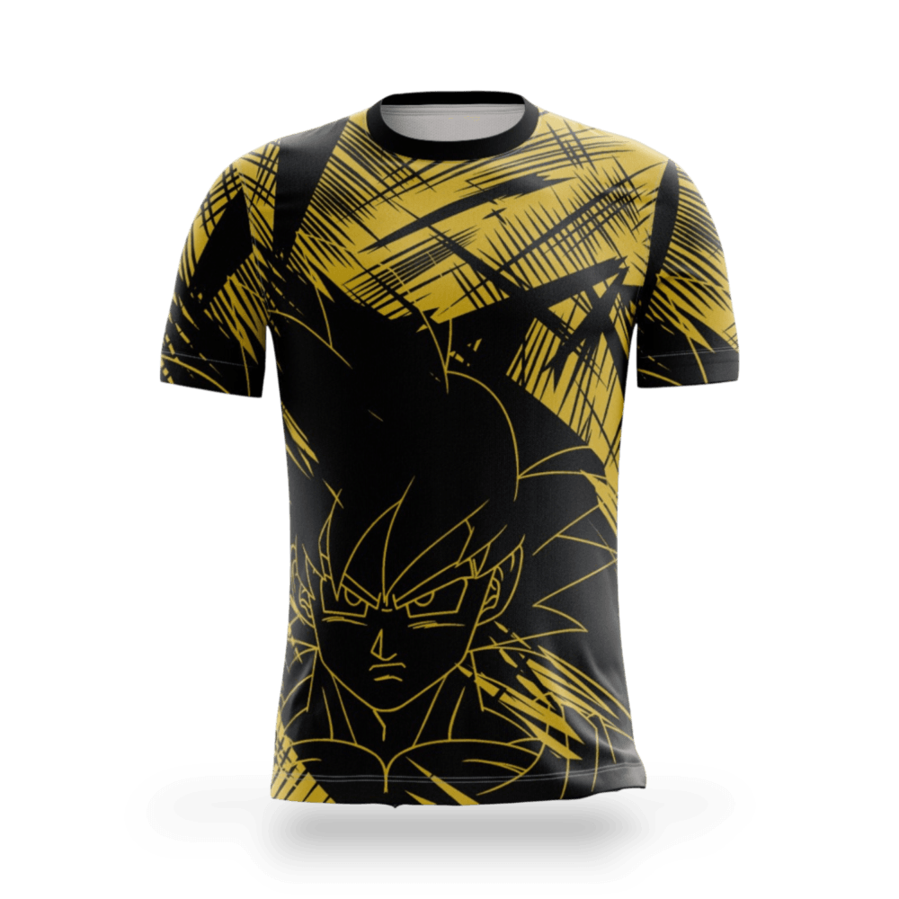 playera sublimada anime guerrero amarillo principal