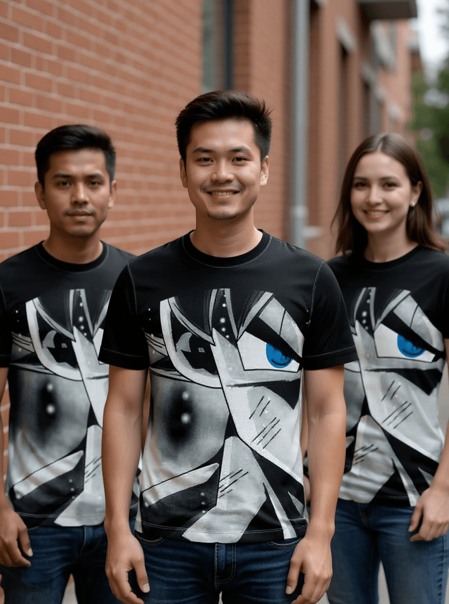 playera sublimada anime ojo grupal