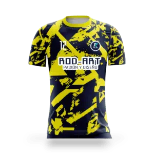 playera sublimada camuflaje amarillo azul principal