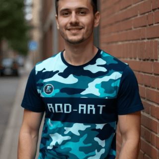 playera sublimada camuflaje azul individual