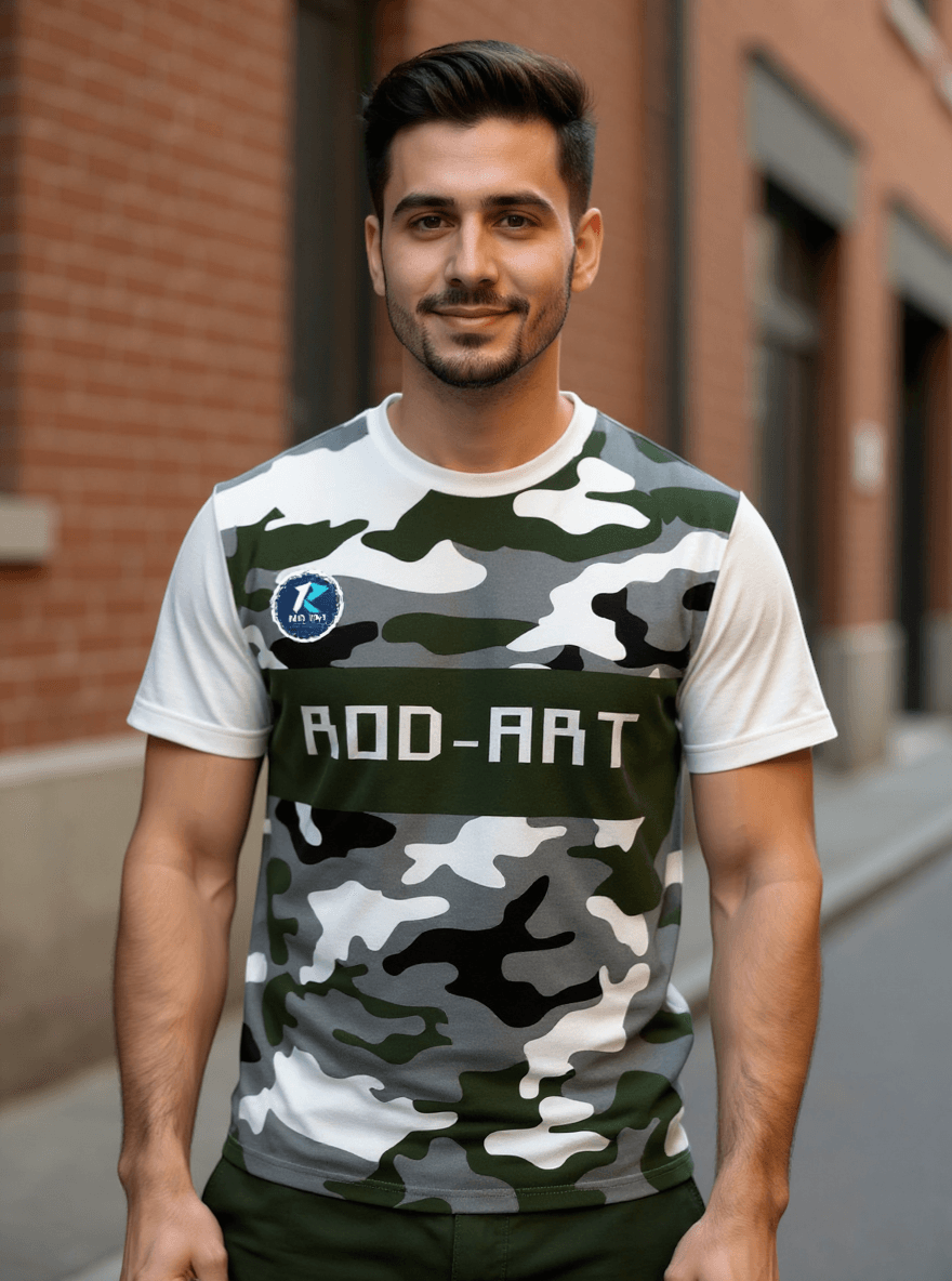 playera sublimada camuflaje militar verde individual