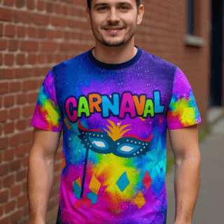 playera sublimada carnaval mascara individual