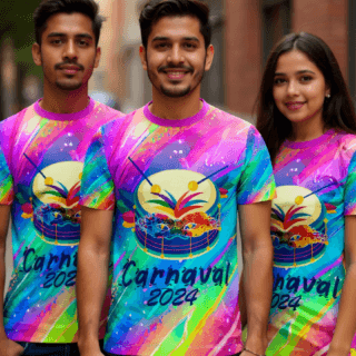 playera sublimada carnaval tambor grupal
