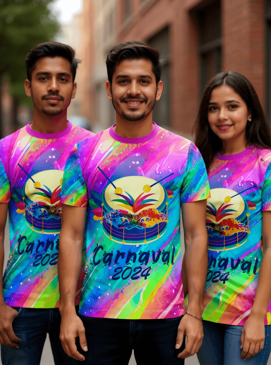 playera sublimada carnaval tambor grupal