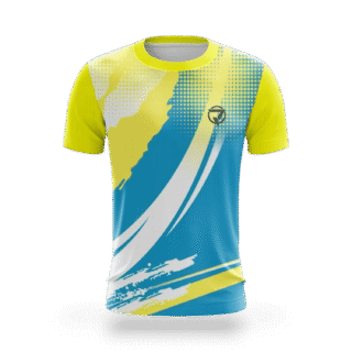 playera sublimada diagonal verde azul principal