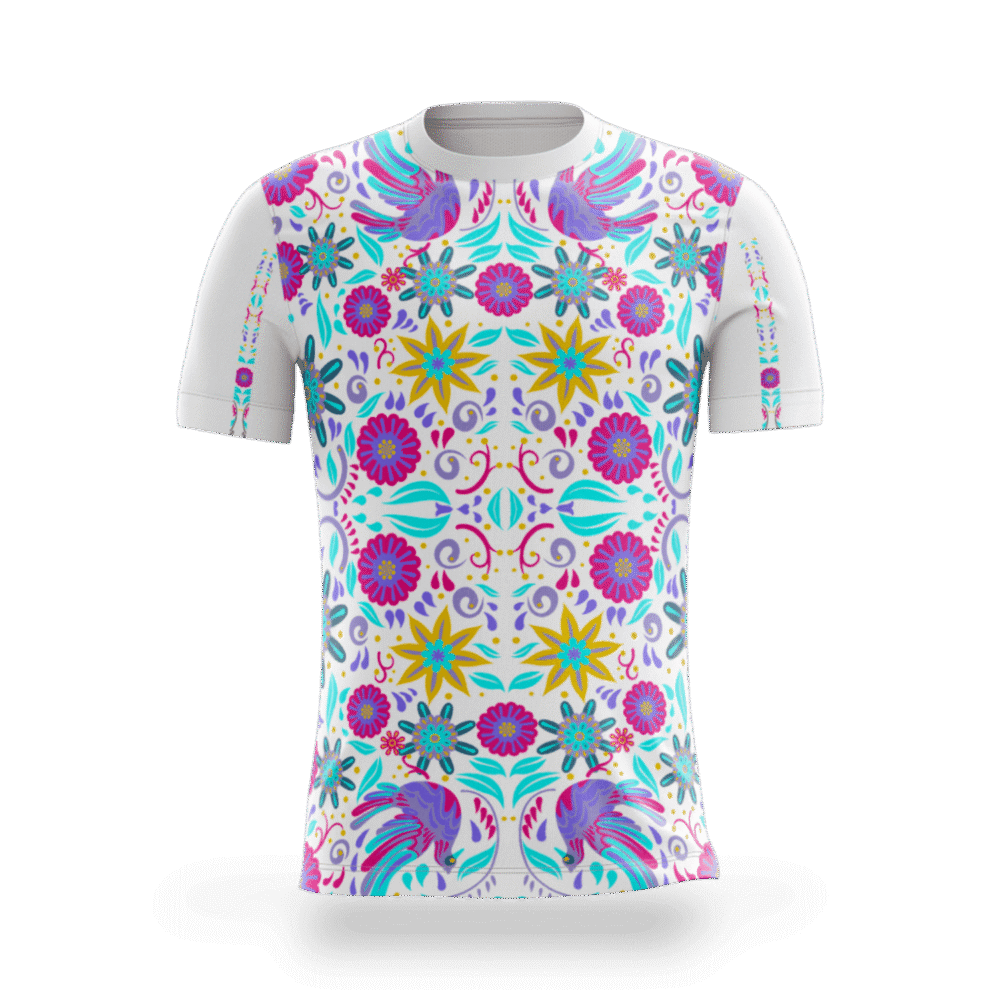 playera sublimada floral multicolor principal