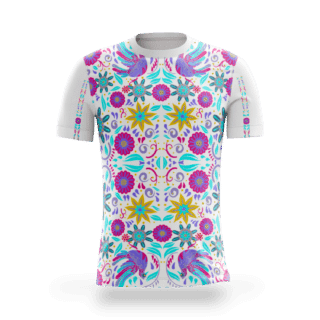 playera sublimada floral multicolor principal