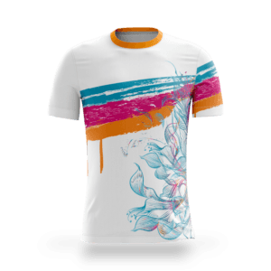 playera sublimada franja floral principal