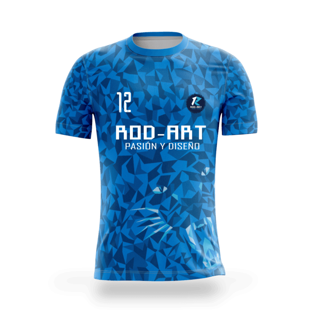 playera sublimada geometrico azul pantera principal