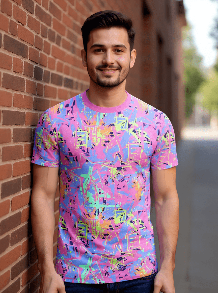 playera sublimada grafiti abstracto individual
