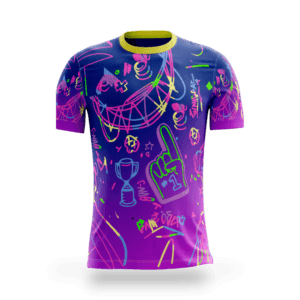 playera sublimada grafiti neon morado principal