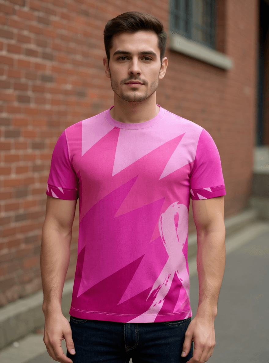 playera sublimada rosa rayos diagonales individual