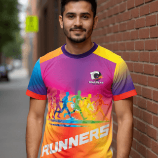 playera sublimada runners siluetas individual