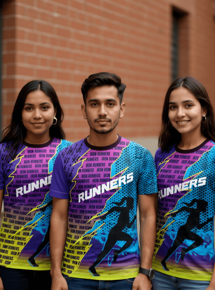 playera sublimada runners texto grupal