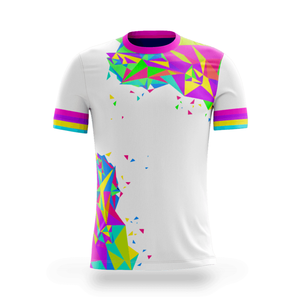 playera sublimada triangulos multicolor principal