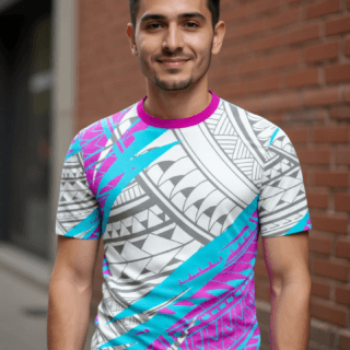 playera sublimada tribal geometrico individual